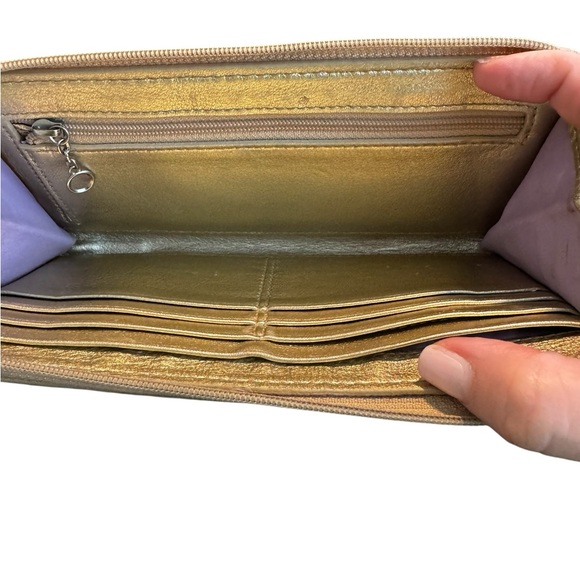 COACH Signature Zip Around Wristlet Wallet - Picture 9 of 14